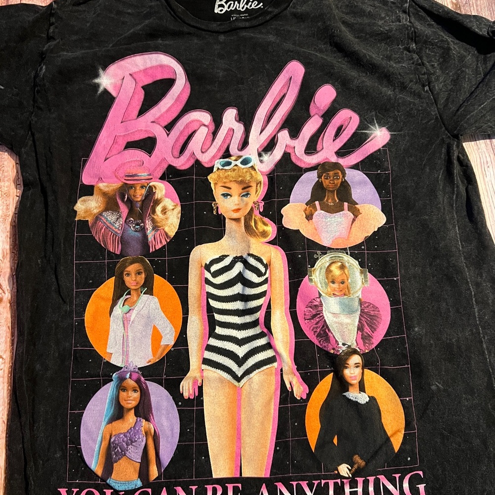 Barbie Black and Pink Short Sleeve Tee